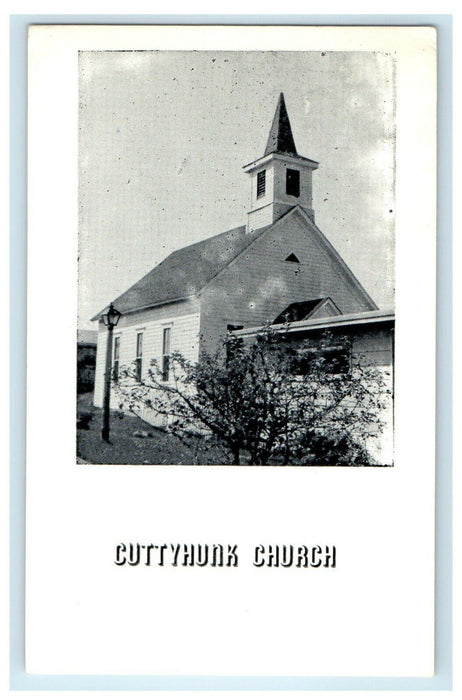 1968 Cuttyhunk Massachusetts Church MA Posted Vintage Postcard