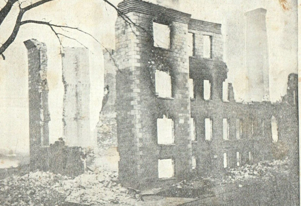 Ruins Of The Shurtleff School Chelsea Massachusetts MA Winsch Back Postcard