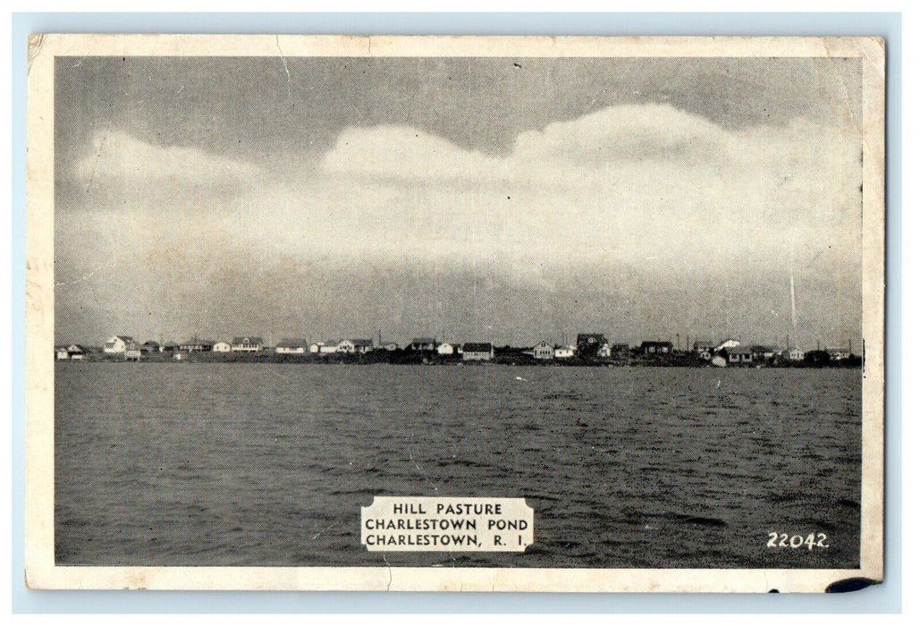 1943 Charlestown Pond, Charlestown Rhode Island RI Vintage Postcard