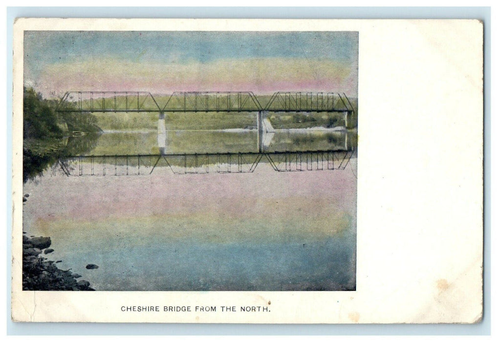 c1905 Cheshire Bridge From The North Springfield Vermont Charlestown NH Postcard