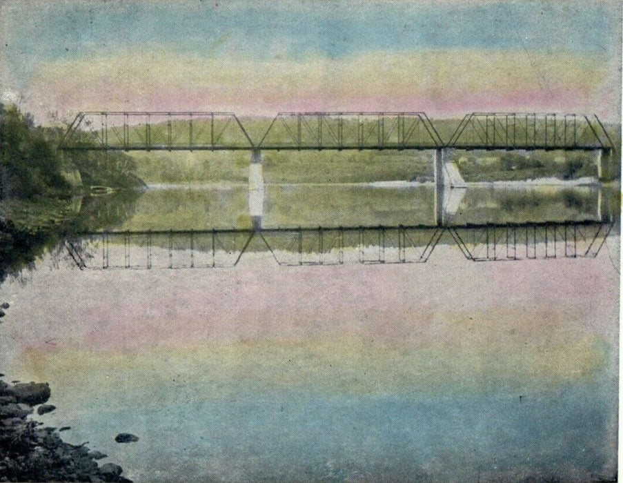 c1905 Cheshire Bridge From The North Springfield Vermont Charlestown NH Postcard