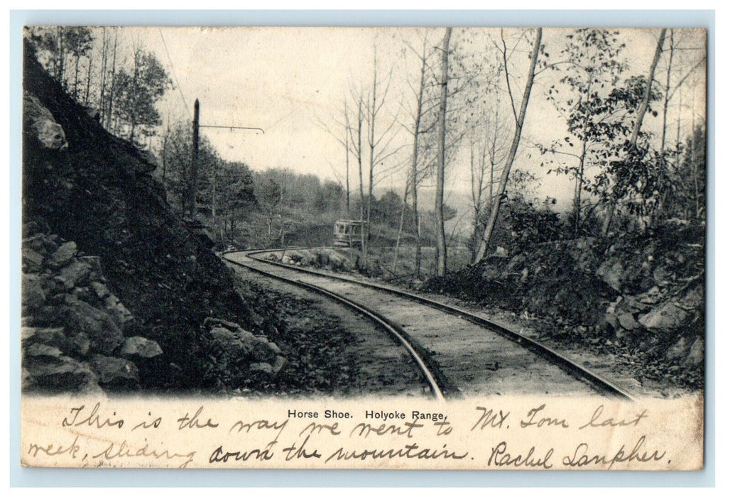 1912 Horse Shoe, Holyoke Range Massachusetts MA Posted Antique RPO Postcard
