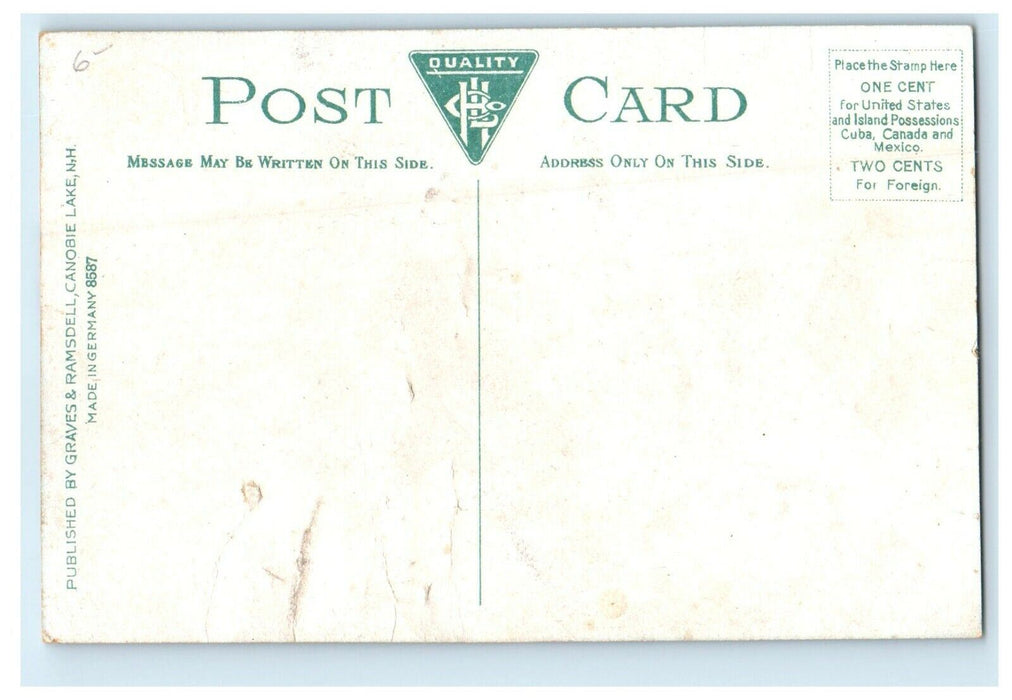 c1910 Canobie Lake Boat Canoes Mineola New Hampshire NH Antique Postcard