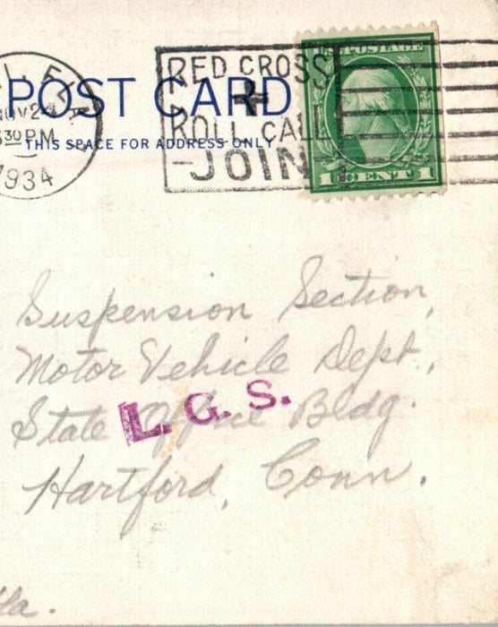 1934 A Seminole Indian Village, Canoe Making Lesson Florida FL Cancel Postcard