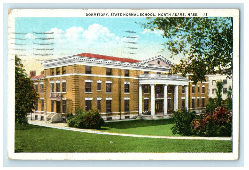 1930 Dormitory, State Normal School, North Adams Massachusetts MA Postcard