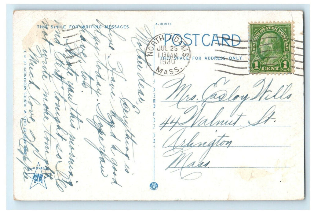 1930 Dormitory, State Normal School, North Adams Massachusetts MA Postcard