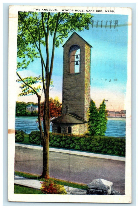 1937 The Angelus Woods Hole Cape Cod Massachusetts MA Posted Vintage Postcard