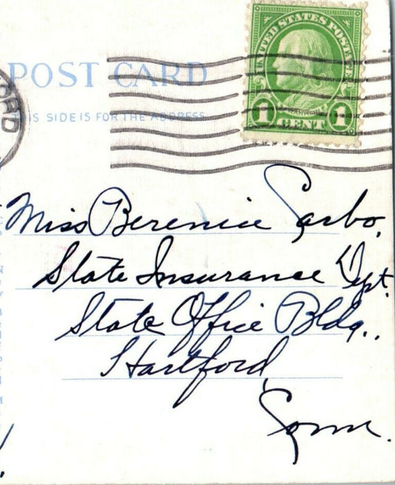 1937 The Angelus Woods Hole Cape Cod Massachusetts MA Posted Vintage Postcard