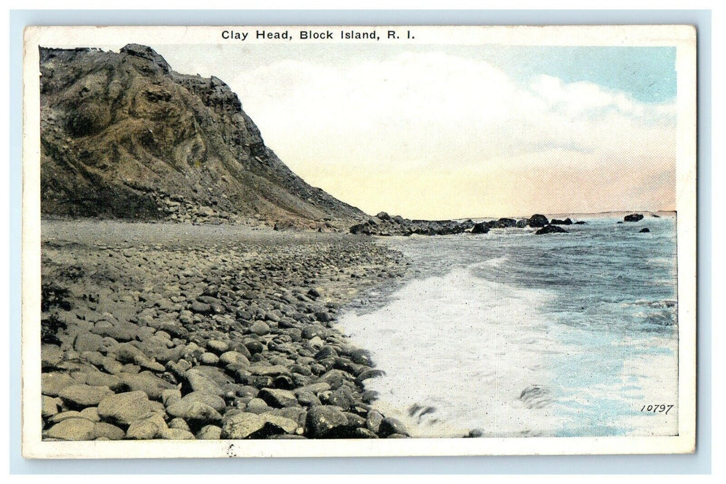 1936 Clay Head Block Island, Rhode Island RI Antique Postcard