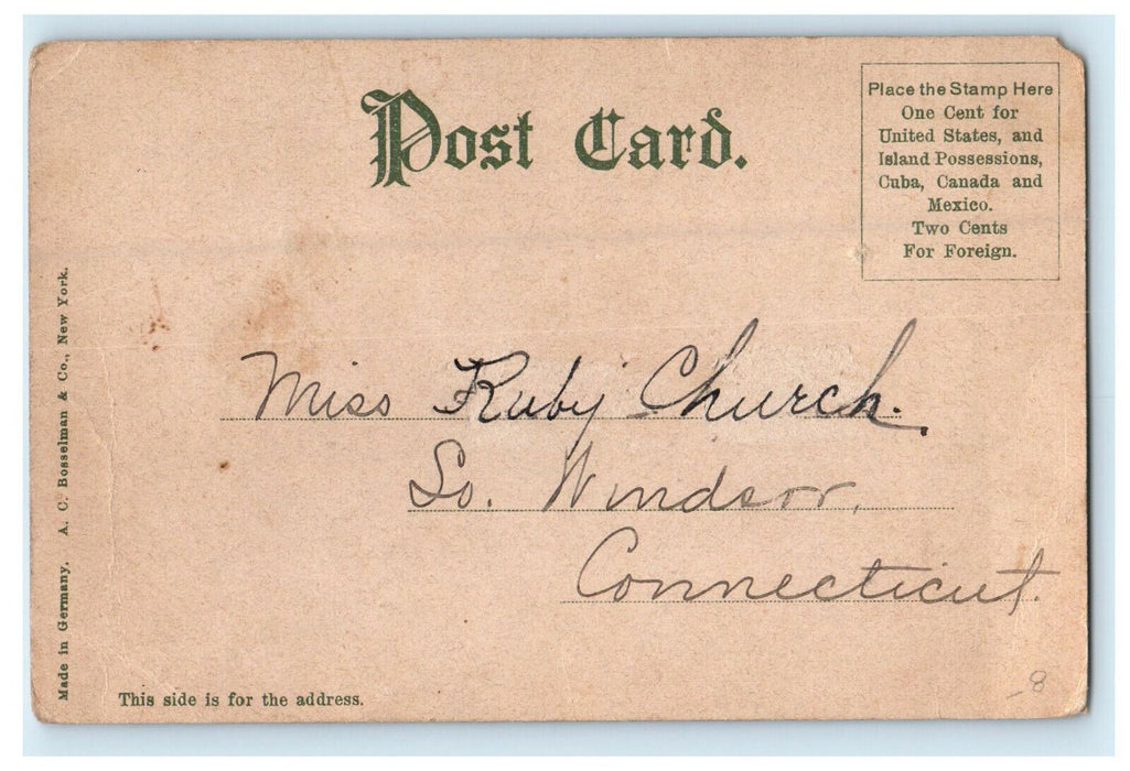 c1905s Franklin Square Theater, Worcester Massachusetts MA Posted Postcard