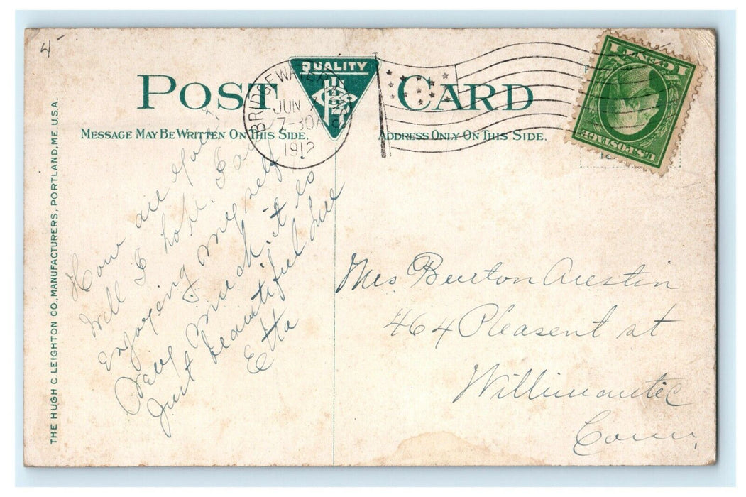 1912 State Normal School Main Building Bridgewater Massachusetts MA Postcard