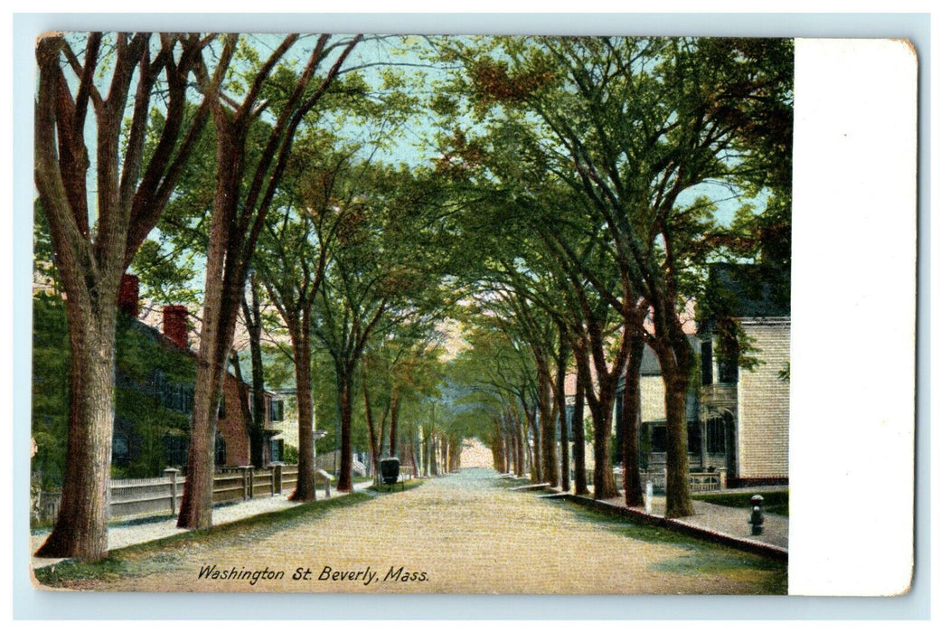 Washington St. Home Street View Beverly Massachusetts MA Unposted Postcard