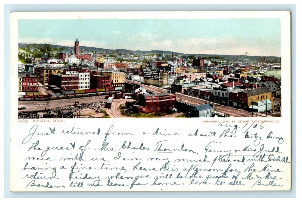 1906 Showing Buildings in Duluth Minnesota MN Posted Antique Postcard