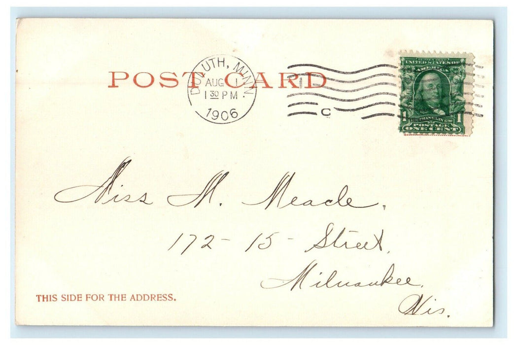 1906 Showing Buildings in Duluth Minnesota MN Posted Antique Postcard