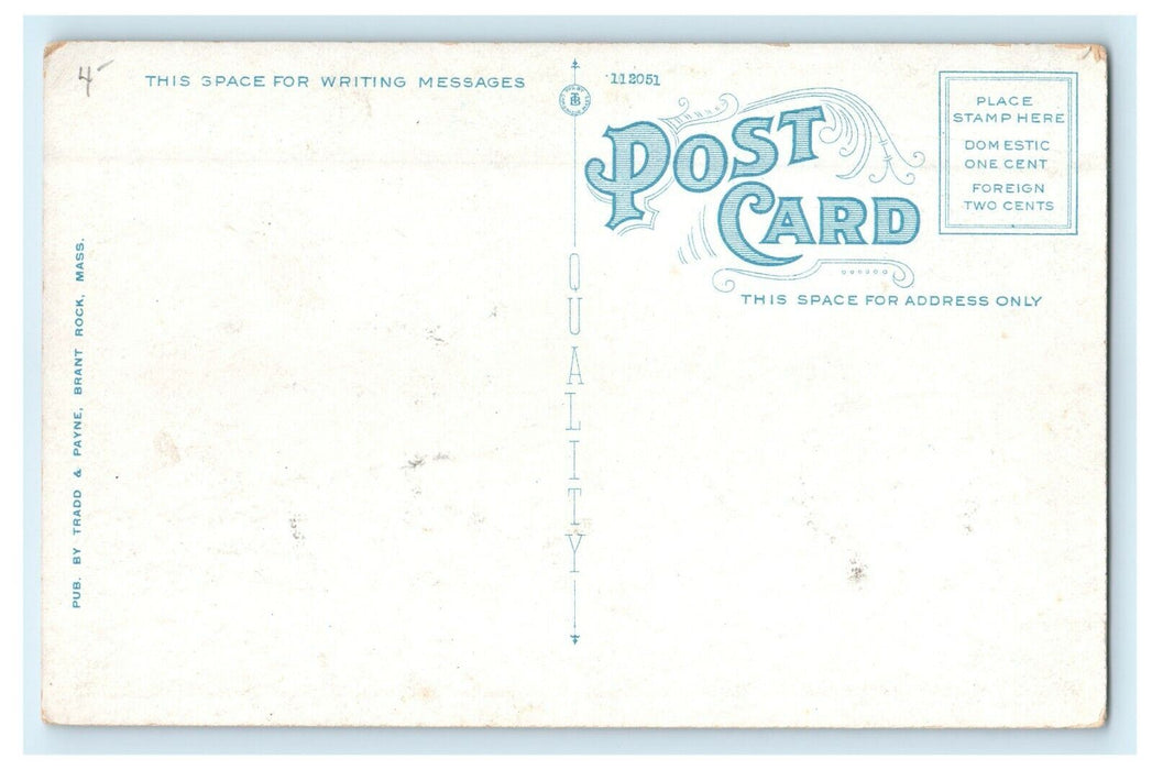 Peace Haven Hotel Vintage Cars Brant Rock Massachusetts MA Unposted Postcard