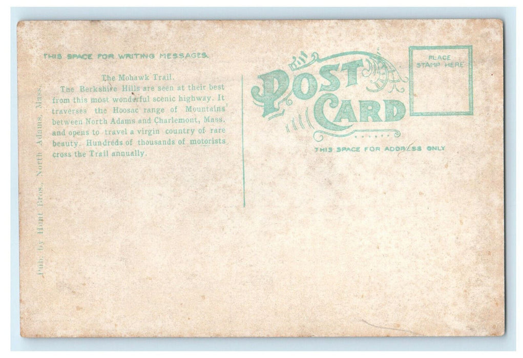 c1920s Berkshire Hill View Along Mohawk Trail Massachusetts MA Postcard