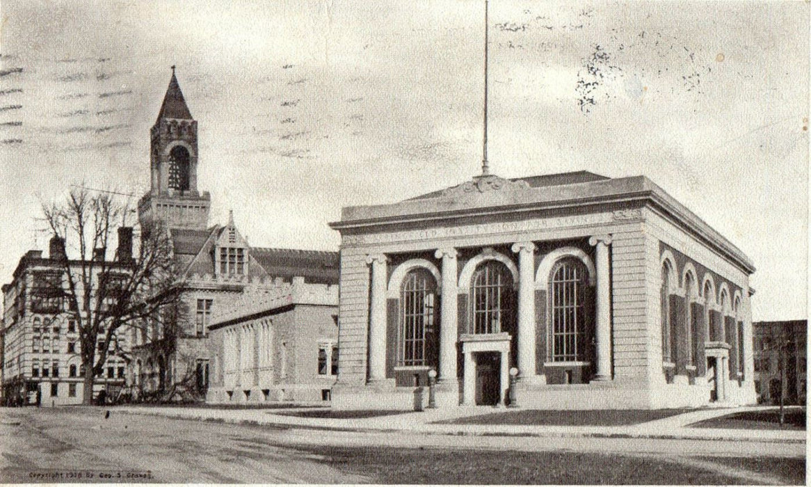 1909 Elm Street, Institution of Savings, Springfield Massachusetts MA Postcard