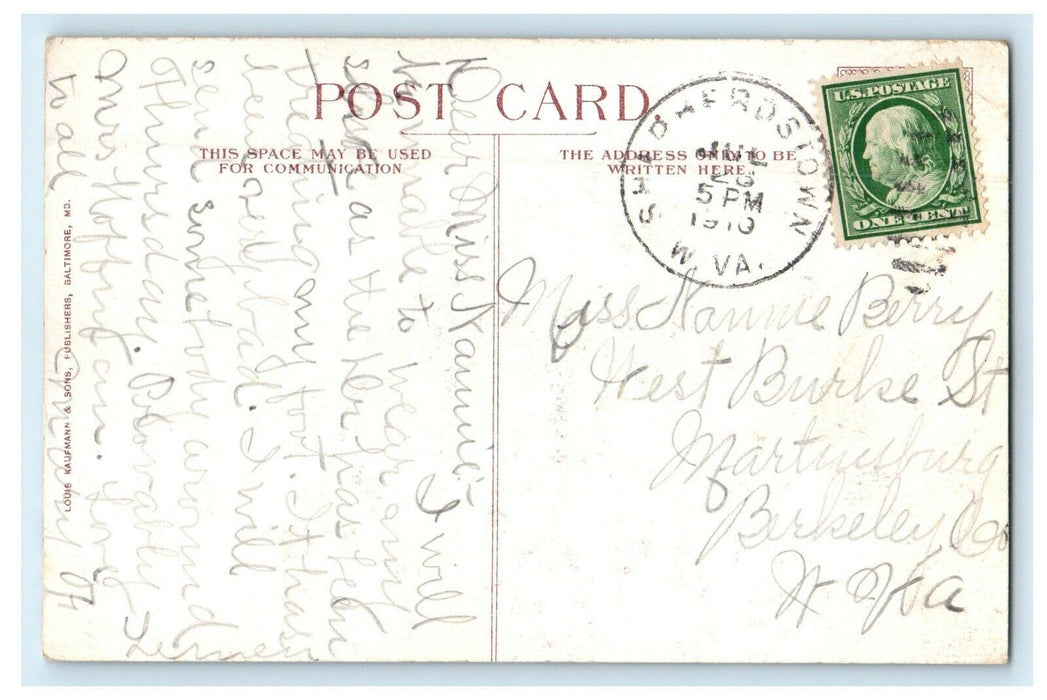 1910 The B & O Bridge And Tunnel Under Maryland Heights Hapers Ferry WV Postcard