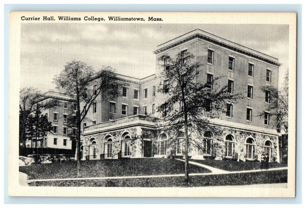 c1920 Currier Hall, Williams College, Williamstown Massachusetts MA Postcard