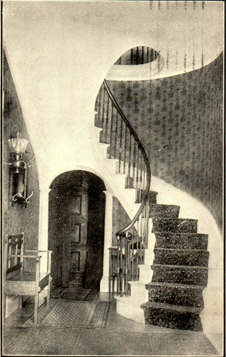 1930 Jose Billings Stairway, Hillcrest Inn, Lanesboro, Massachusetts MA Postcard