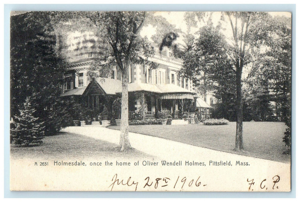 1906 Holmesdale, Oliver Wendell Holmes Home Pittsfield Massachusetts MA Postcard