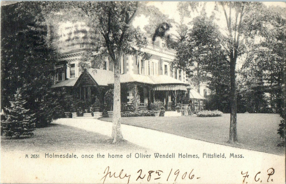 1906 Holmesdale, Oliver Wendell Holmes Home Pittsfield Massachusetts MA Postcard