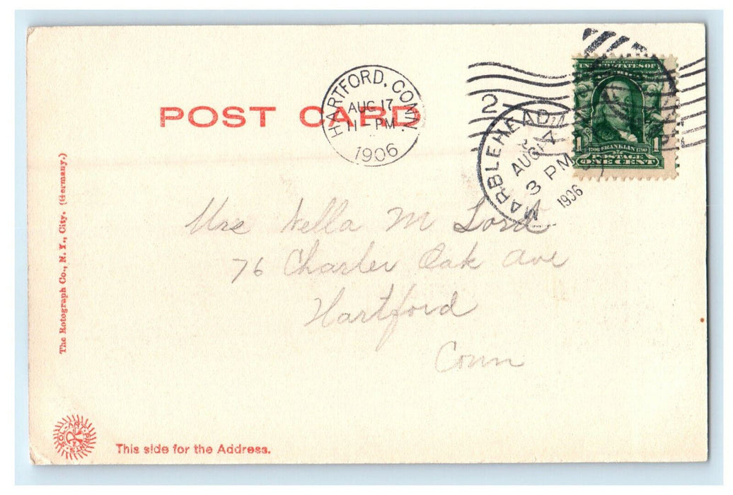 1906 Fort Sewall, Marblehead, Massachusetts MA Antique Posted Postcard