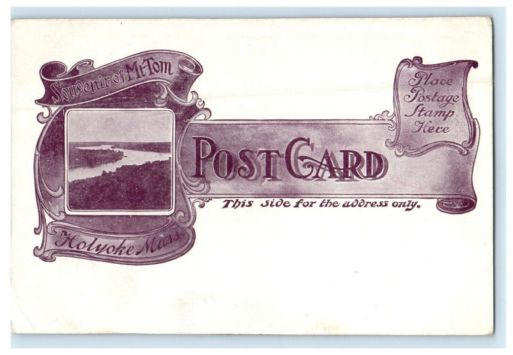 c1905s Connecticut River from Mt. Tom, Holyoke, Massachusetts MA Postcard