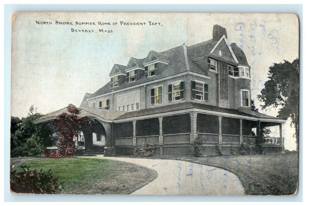 1909 North Shore Summer Home Of President Taft Beverly Massachusetts MA Postcard