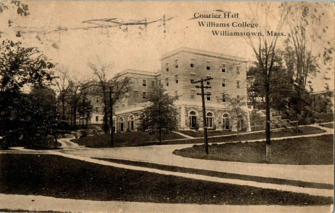 1914 Courier Hall, Williams College, Williamstown Massachusetts MA Postcard