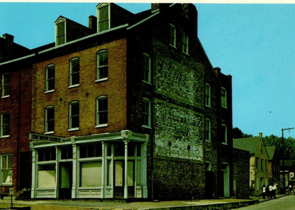 c1930's A View Of Potomac Street Coca Cola Building Harpers Ferry WV Postcard