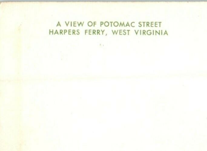c1930's A View Of Potomac Street Coca Cola Building Harpers Ferry WV Postcard