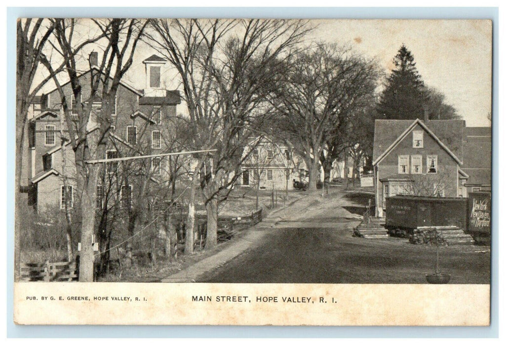 1908 Main Street Hope Valley, Rhode Island RI Posted Recieved Postcard