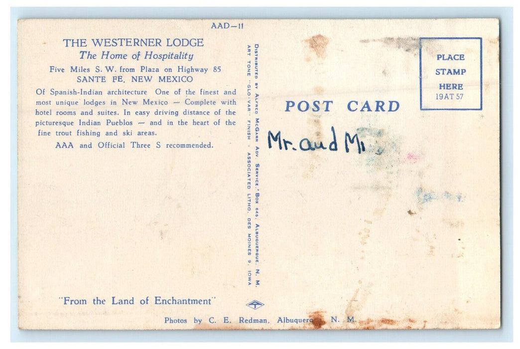 c1930s Sangre De Cristo Mountains, Santa Fe, New Mexico NM Unposted Postcard