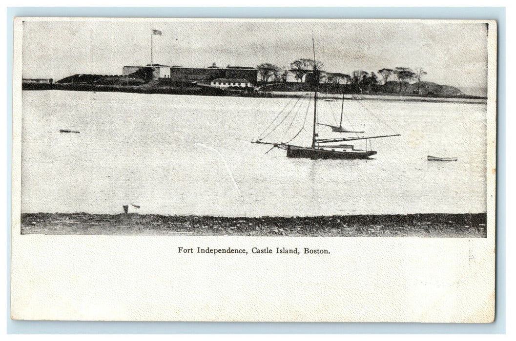 Fort Independence Castle Island Sailboat Boston Massachusetts Unposted Postcard