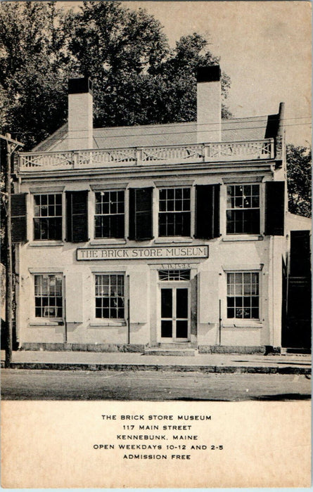 c1940s The Brick Store Museum Kennebunk Maine ME Advertising Unposted Postcard