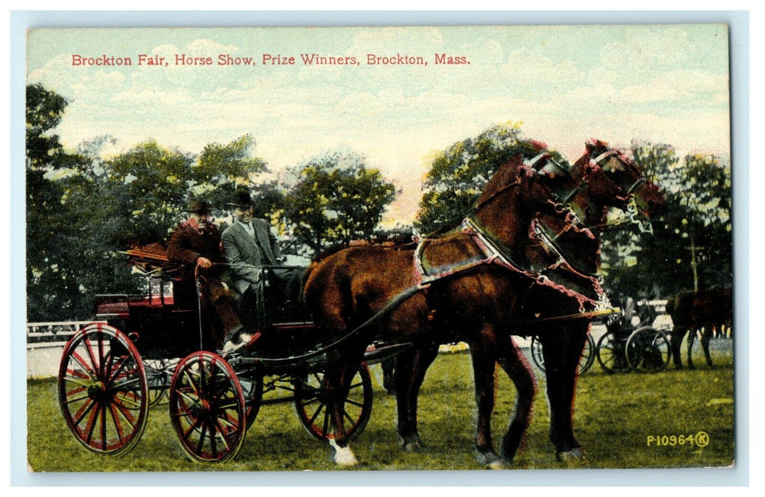 Brockton Fair Horse Show Prize Winners Brockton Massachusetts MA Postcard
