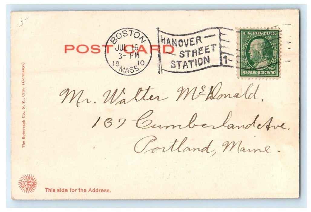 1910 The Boat Landing Canobie Lake Park New Hampshire NH Rotograph Postcard