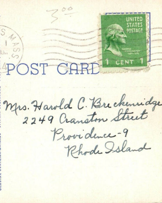 1944 A Cape Cod Cranberry Plantation, Massachusetts MA Vintage Posted Postcard
