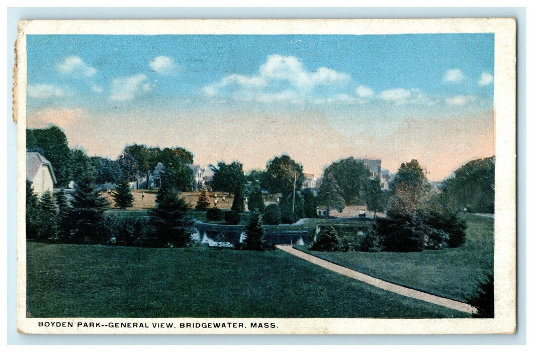 1919 Boyden Park General View Bridgewater Massachusetts MA Antique Postcard