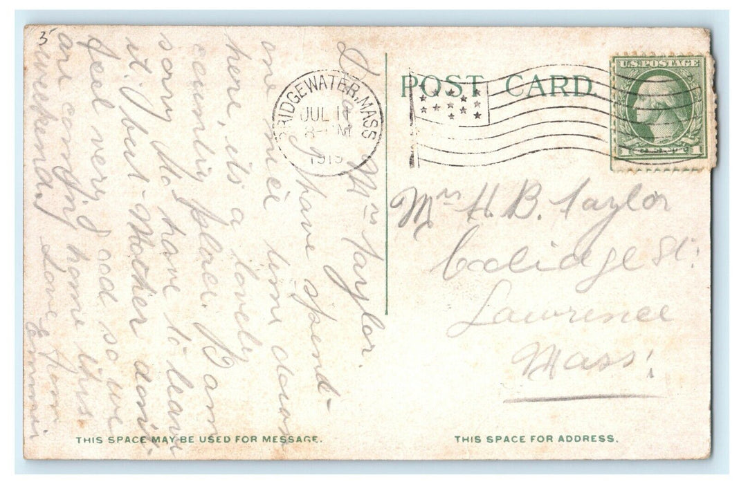 1919 Boyden Park General View Bridgewater Massachusetts MA Antique Postcard