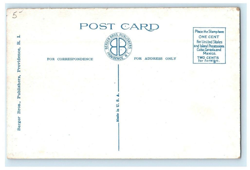 1930 Squantum Club, East Providence Rhode Island RI Unposted Postcard