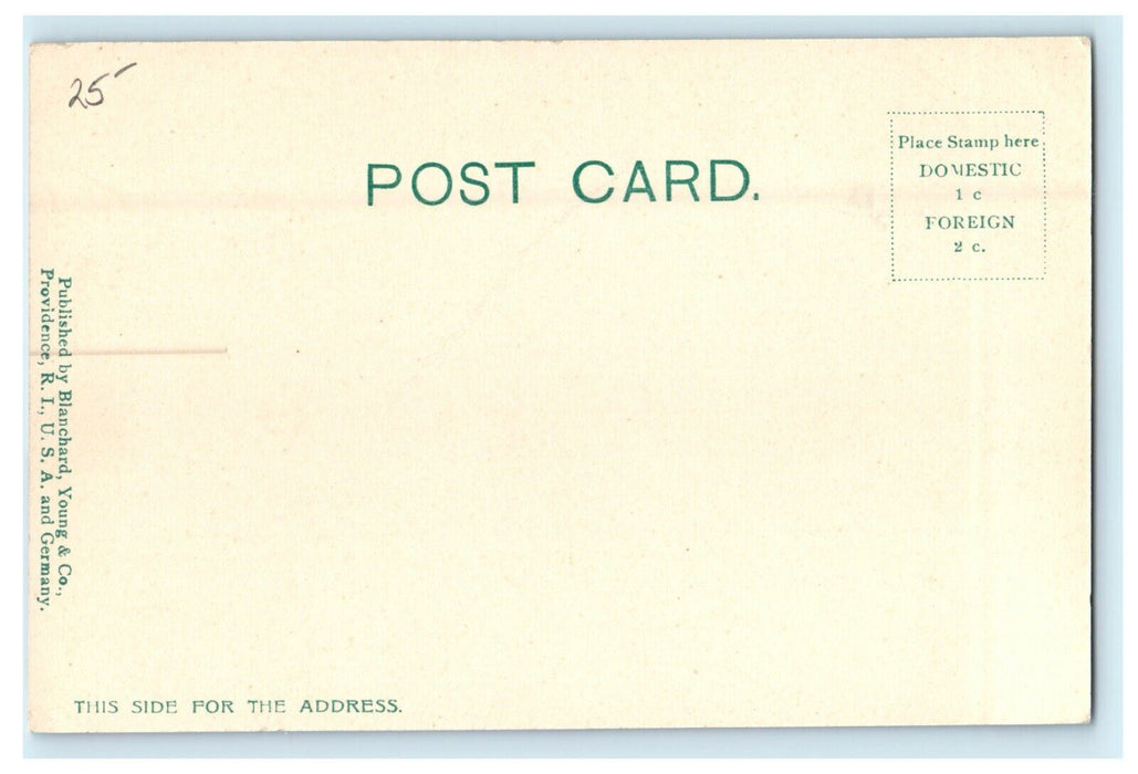 1905 Post Office and Public Market North Scituate Rhode Island RI Postcard