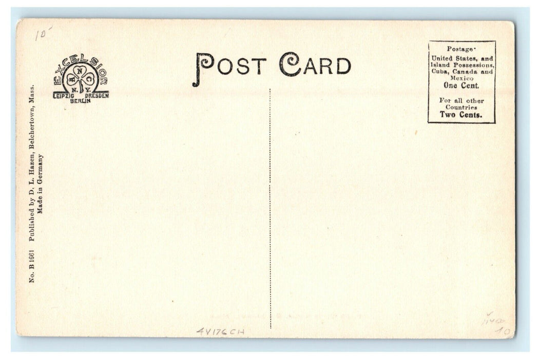 South Street In Winter Snow Belchertown Massachusetts MA Unposted Postcard