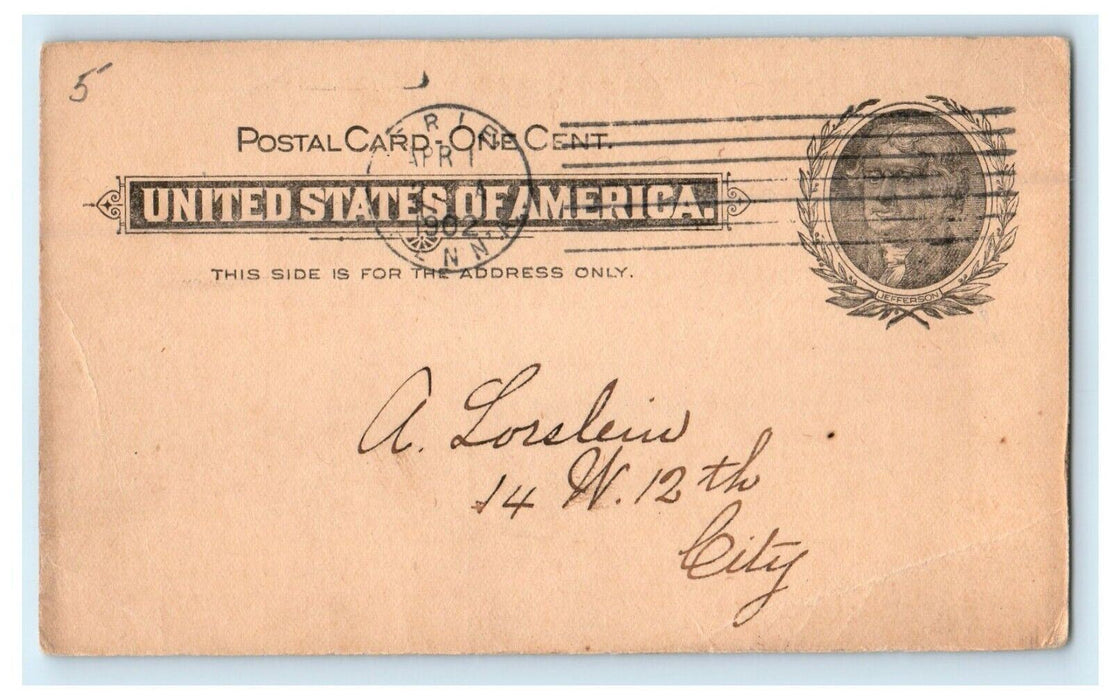 1902 Edison Light Power Company Bill Erie Pennsylvania PA Advertisement Postcard