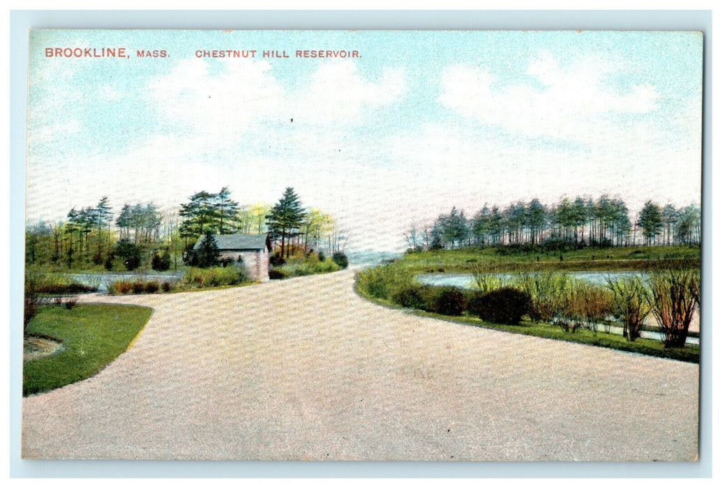 Brookline Massachusetts Chestnut Hill Reservoir MA Unposted Postcard