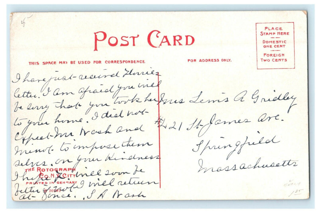 c1910 State Normal School Bridgewater Massachusetts MA Antique Postcard