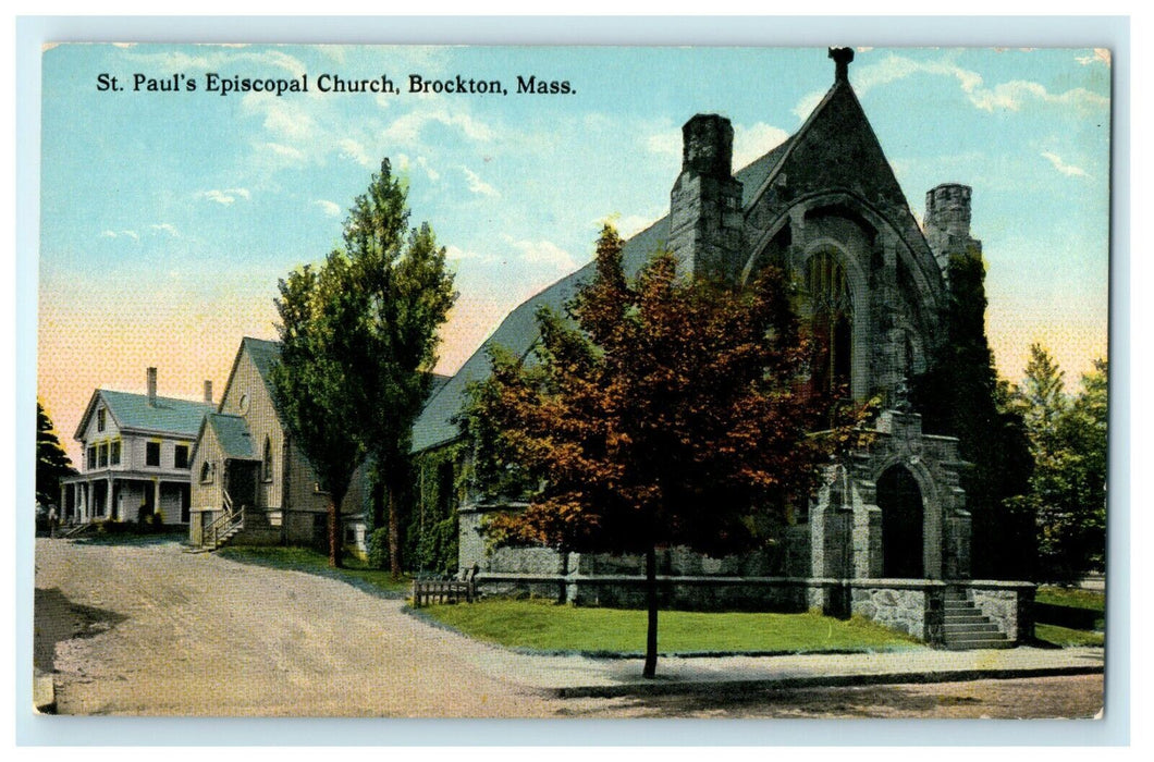 St. Paul Episcopal Church Brockton Massachusetts MA Unposted Postcard