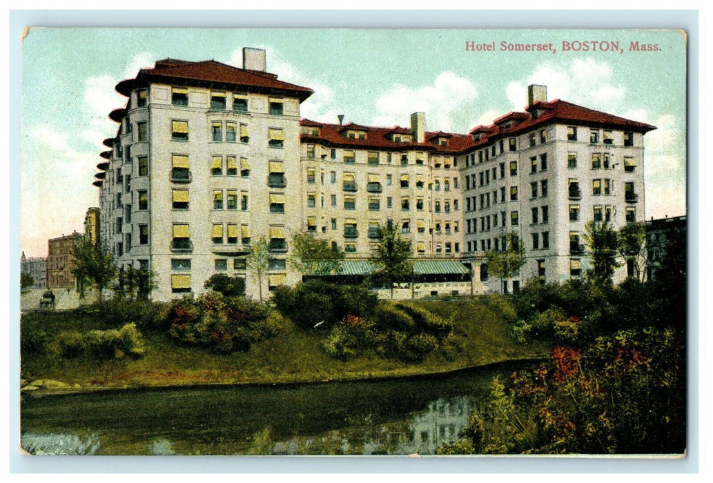 1907 Hotel Somerset Building Boston Massachusetts MA Antique Postcard