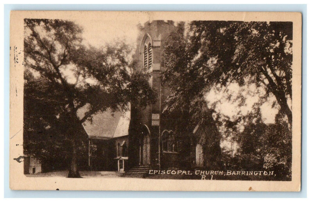 1927 Episcopal Church, Barrington, Rhode Island RI Vintage Postcard